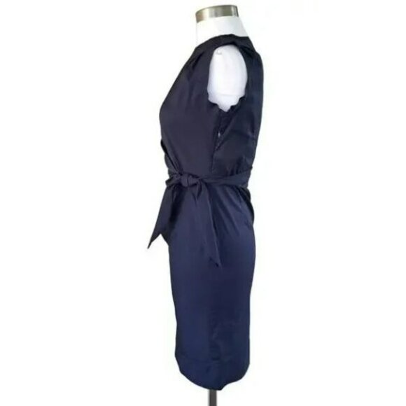DIANE von FURSTENBERG Della Side Tie Sheath Dress in Blue sIZE 6 - Picture 4 of 8